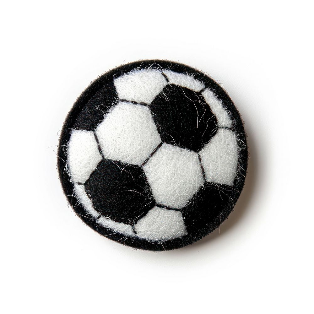 Felt stickers of a single soccer ball symbol accessories accessory.