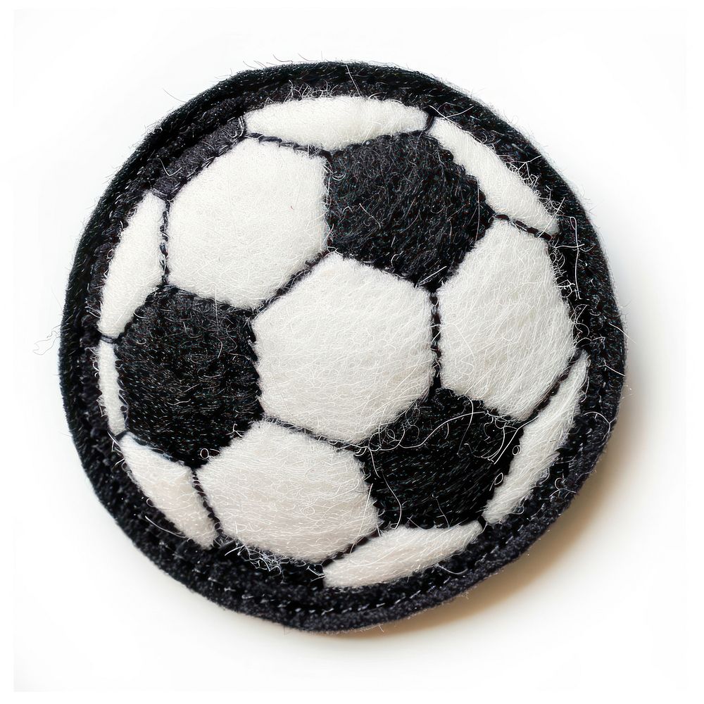 Felt stickers of a single soccer ball symbol accessories accessory.