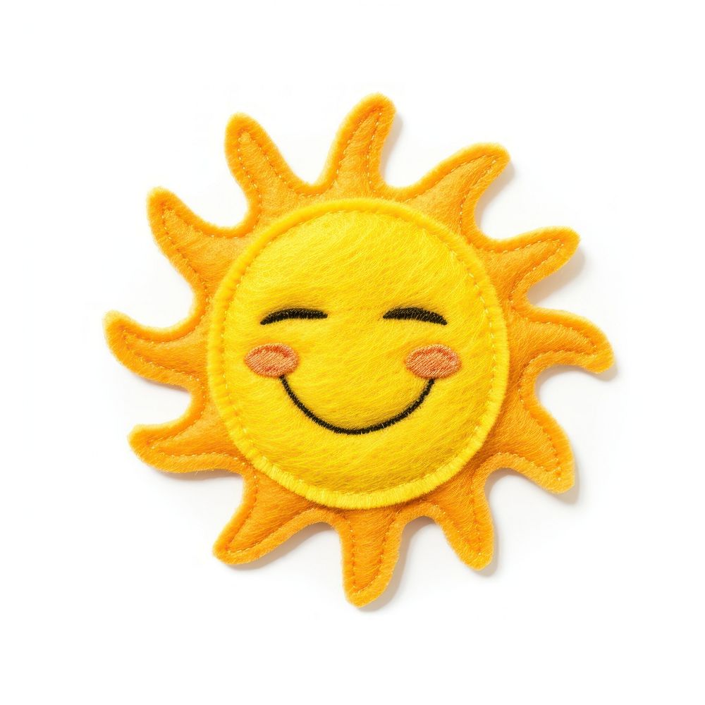 Felt stickers of a single sun symbol accessories accessory.