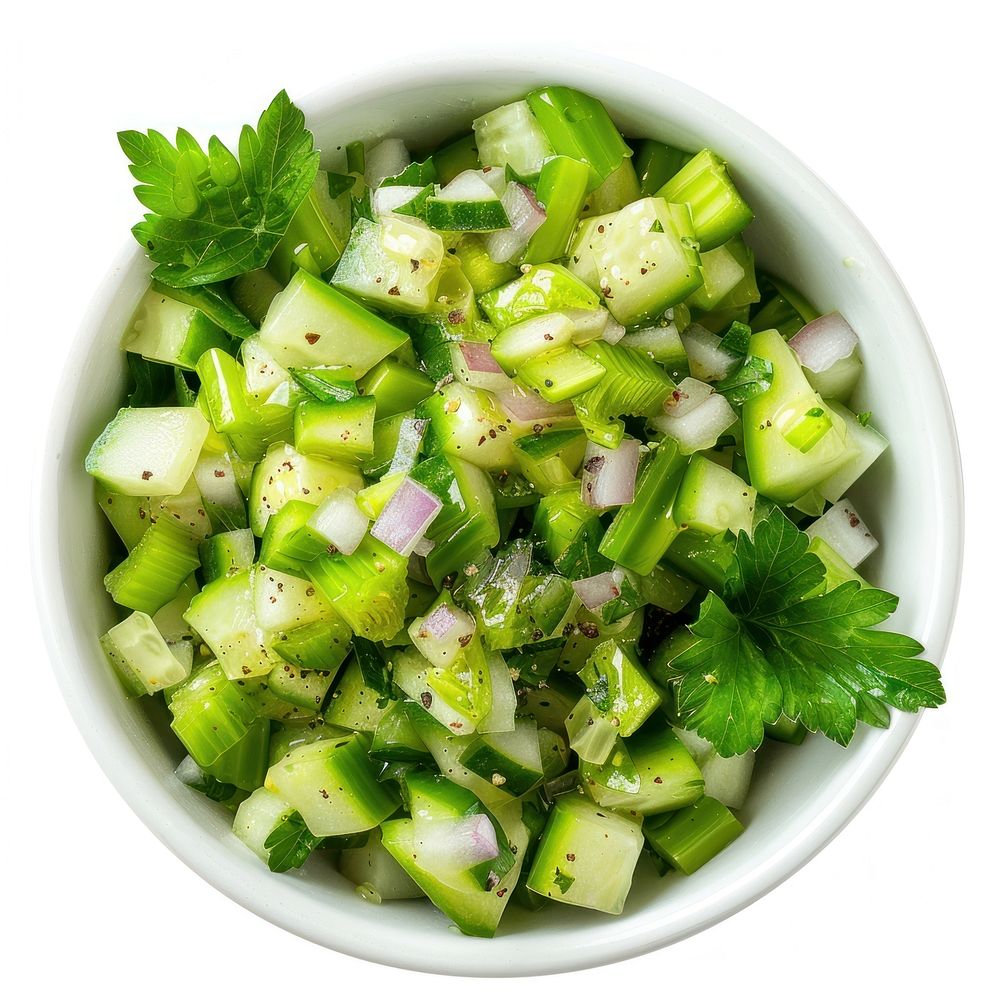 Mediterranean Celery Salad vegetable cucumber produce.