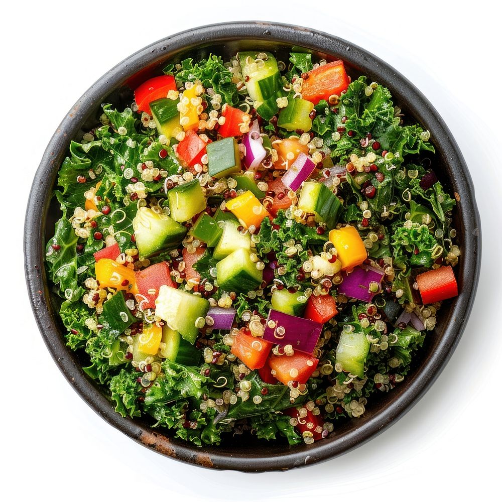 Kale and quinoa salad vegetable produce plant.