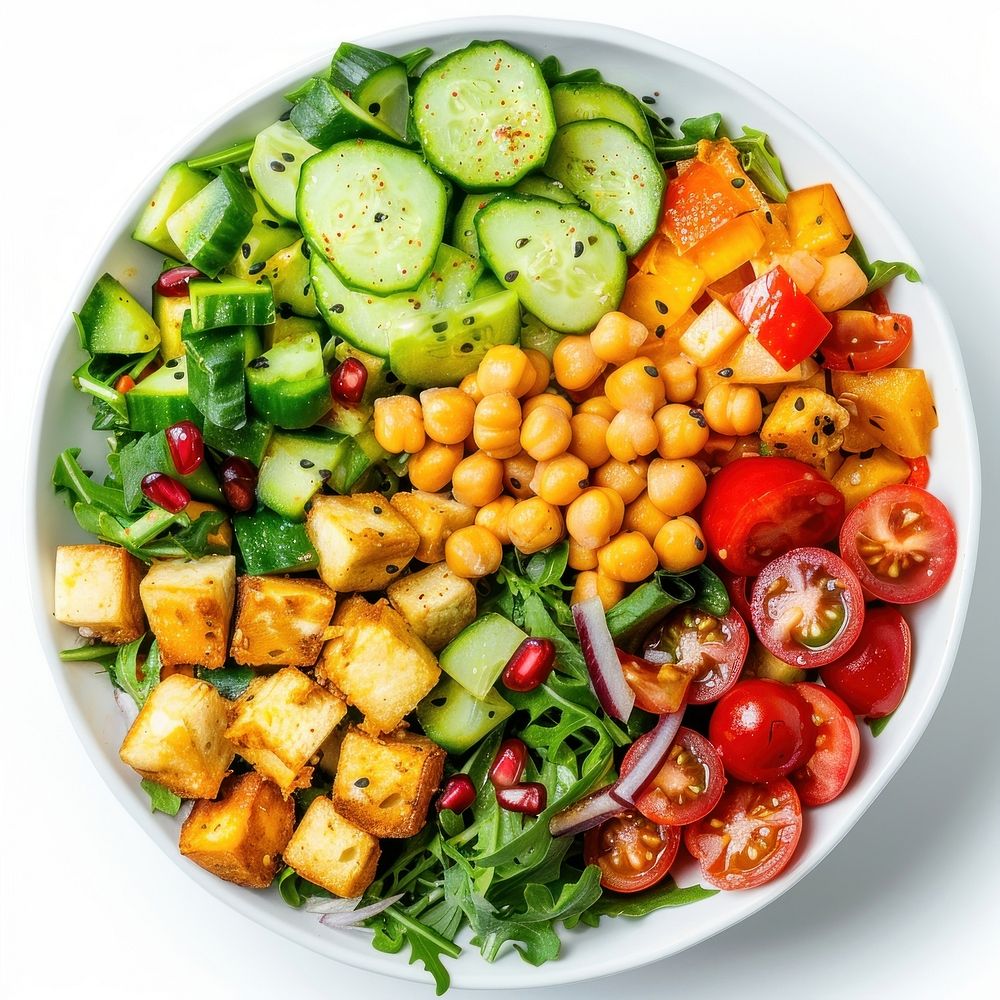 Summer vegan budhha bowl Salad salad platter lunch.