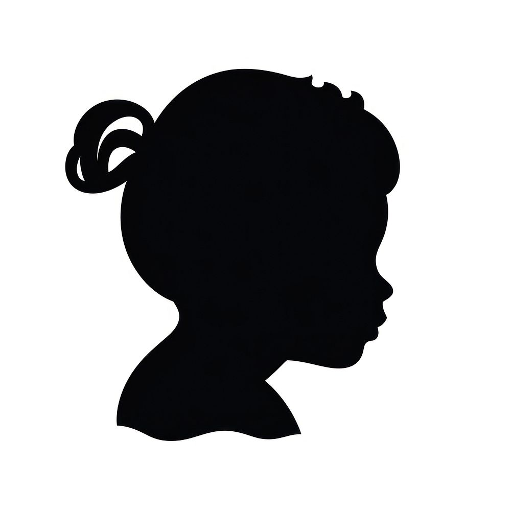 Baby silhouette stencil person.