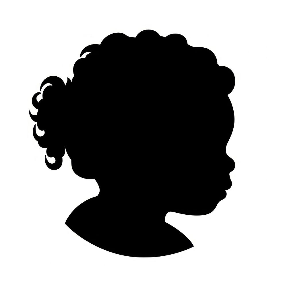 Baby silhouette stencil person.