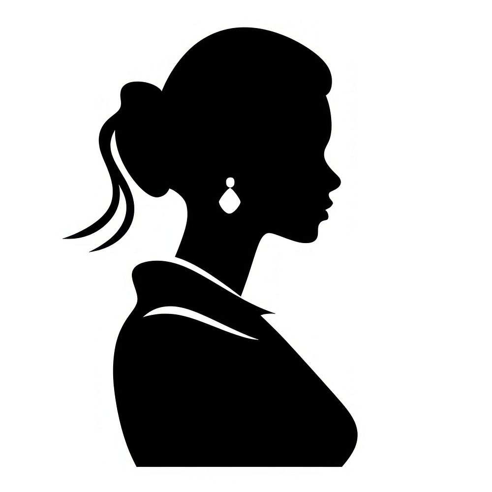 Bib silhouette stencil female.