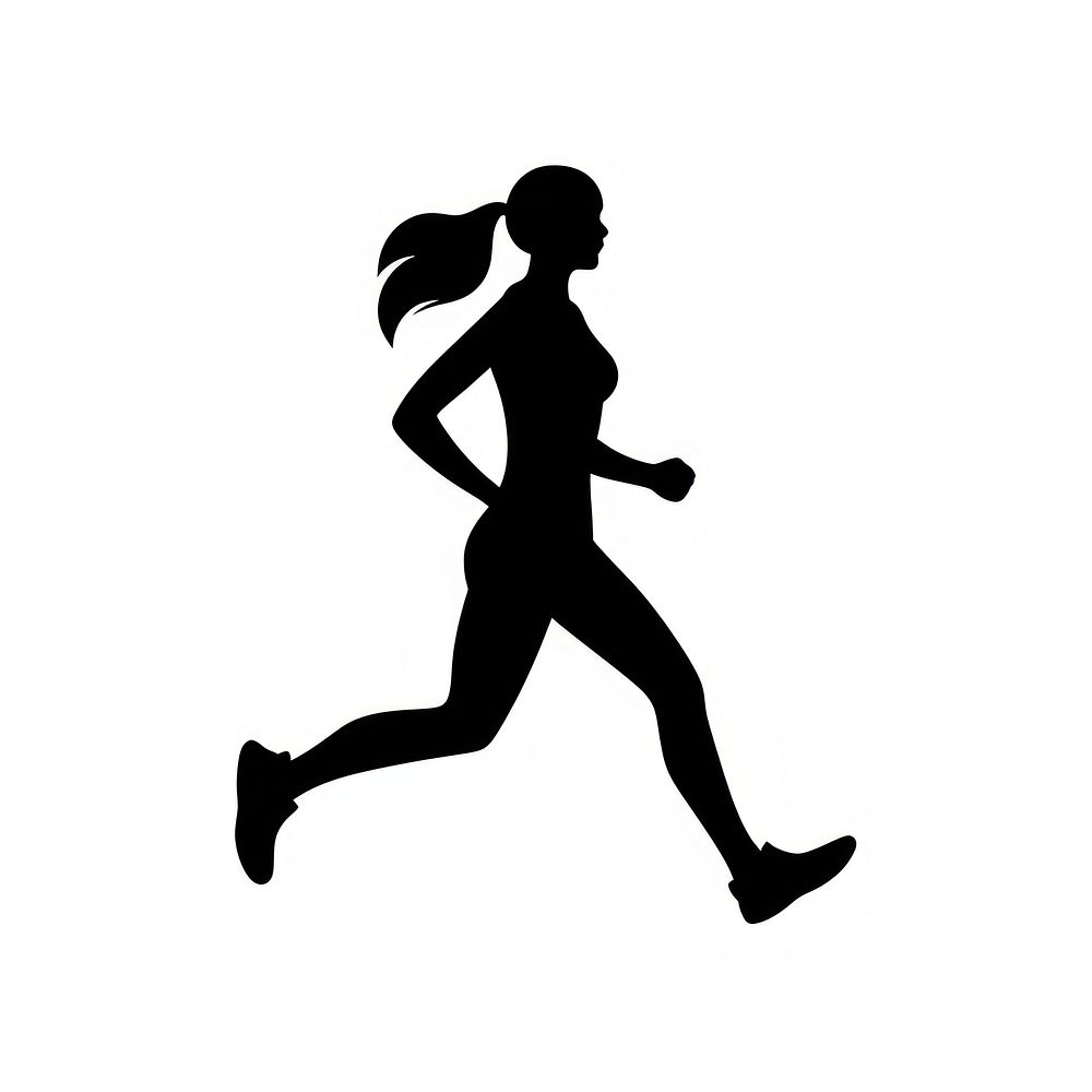 Exercise silhouette running jogging.