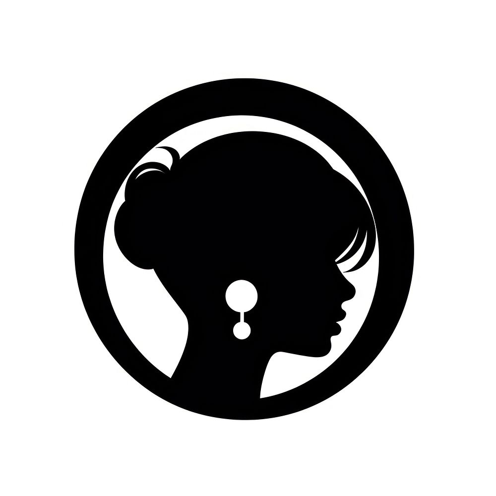 Pin silhouette logo stencil.