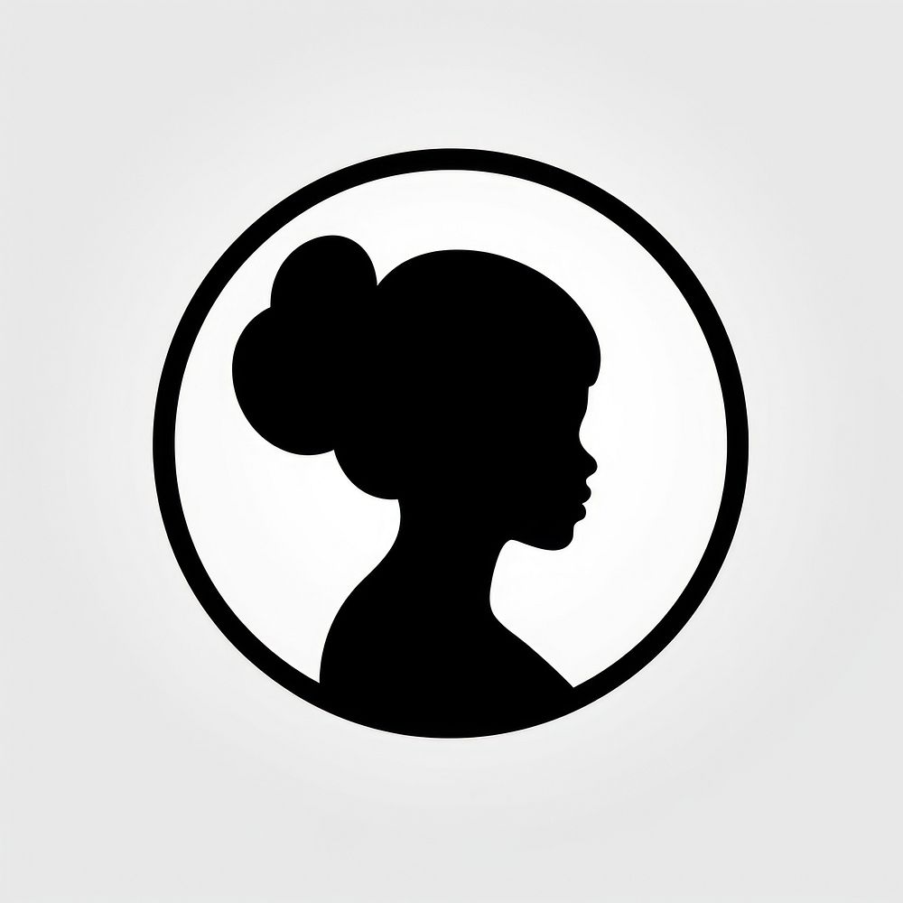 Pin silhouette logo female.
