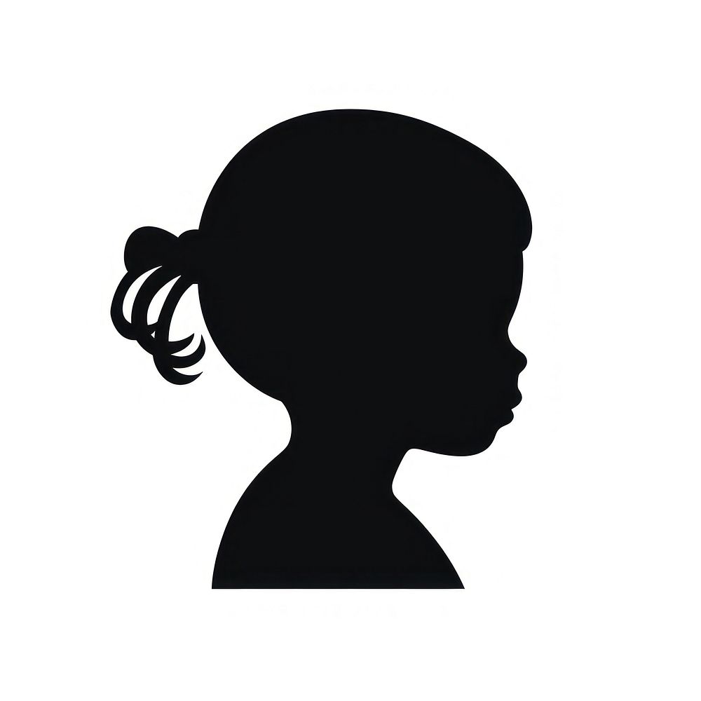 Toddler silhouette stencil person.