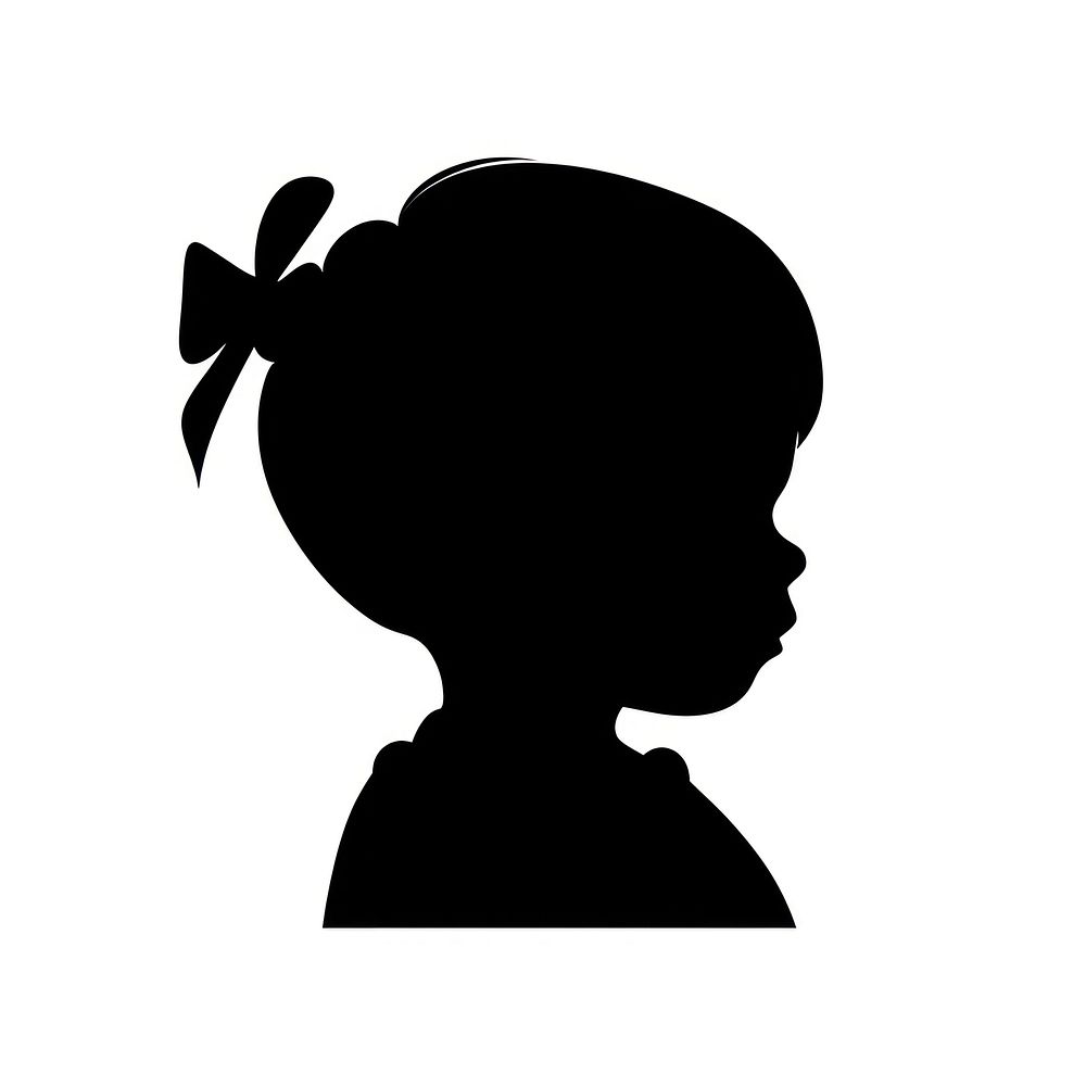 Toddler silhouette stencil person.