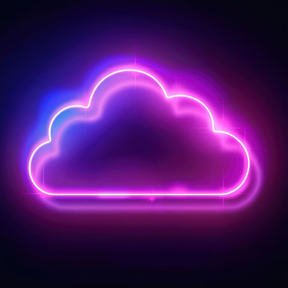 Cloud icon neon astronomy outdoors.