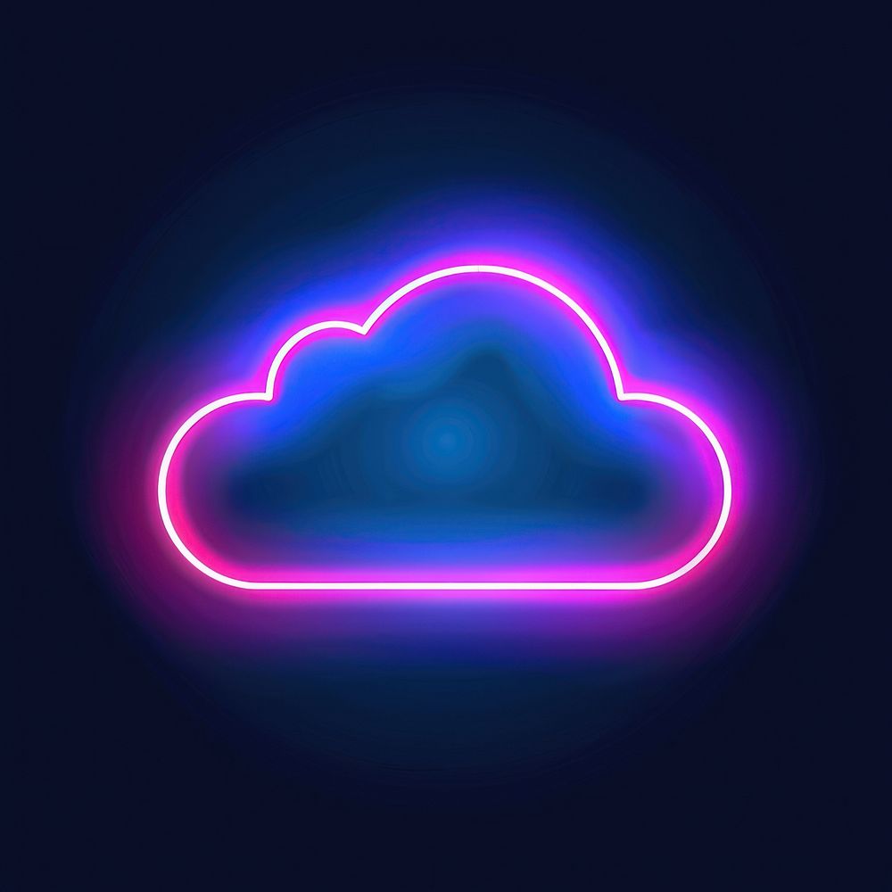 Cloud icon neon astronomy outdoors.