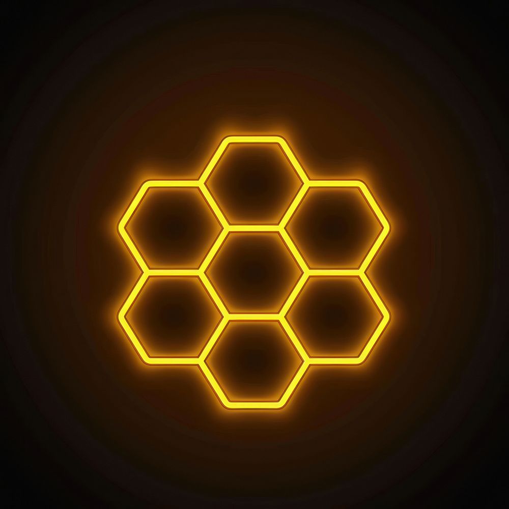 Honey comb icon blackboard honeycomb pattern.