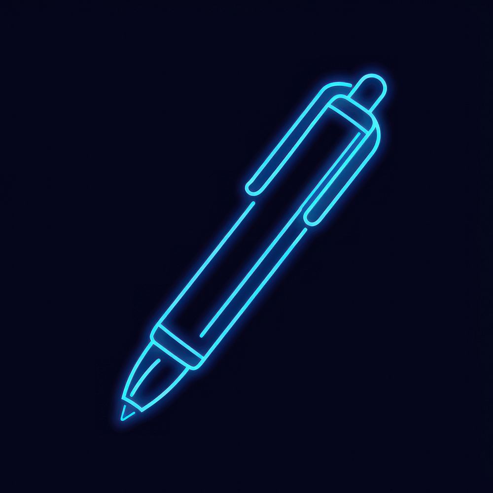 Pen icon neon dynamite weaponry.