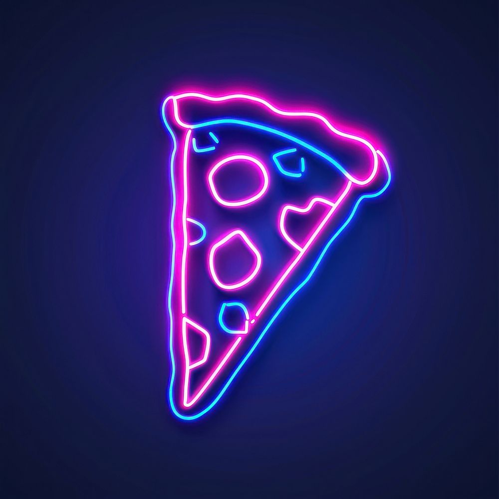 Pizza icon neon dynamite weaponry.