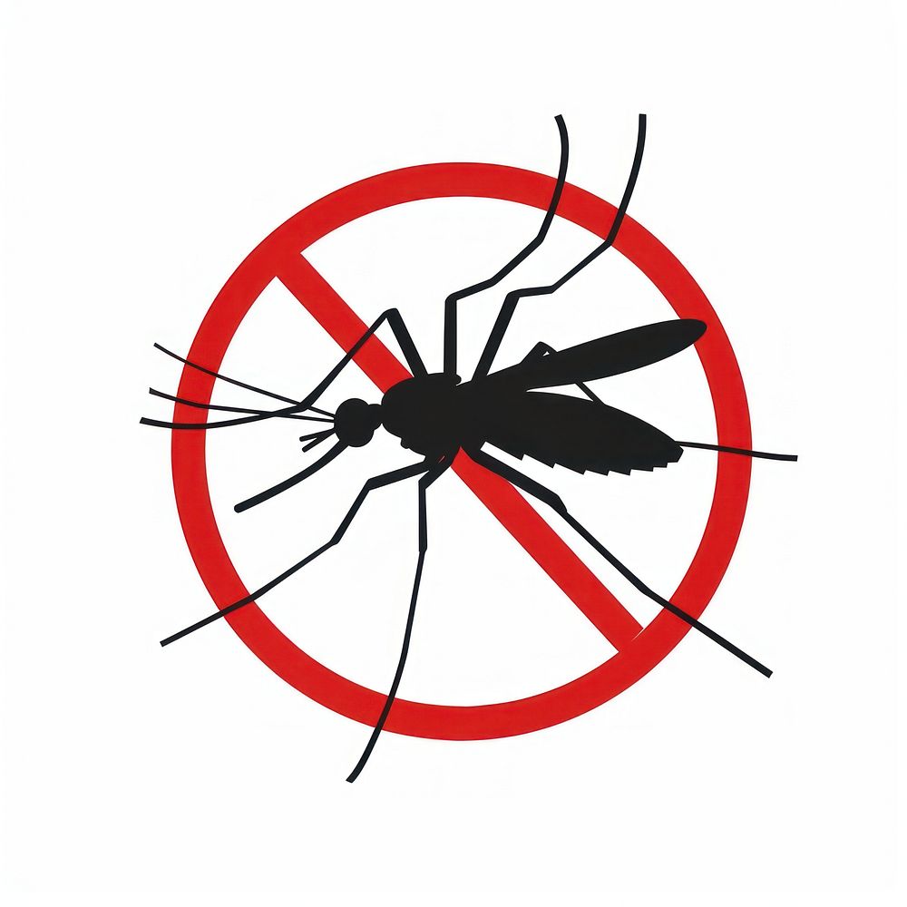 Stop mosquito sign symbol invertebrate animal.