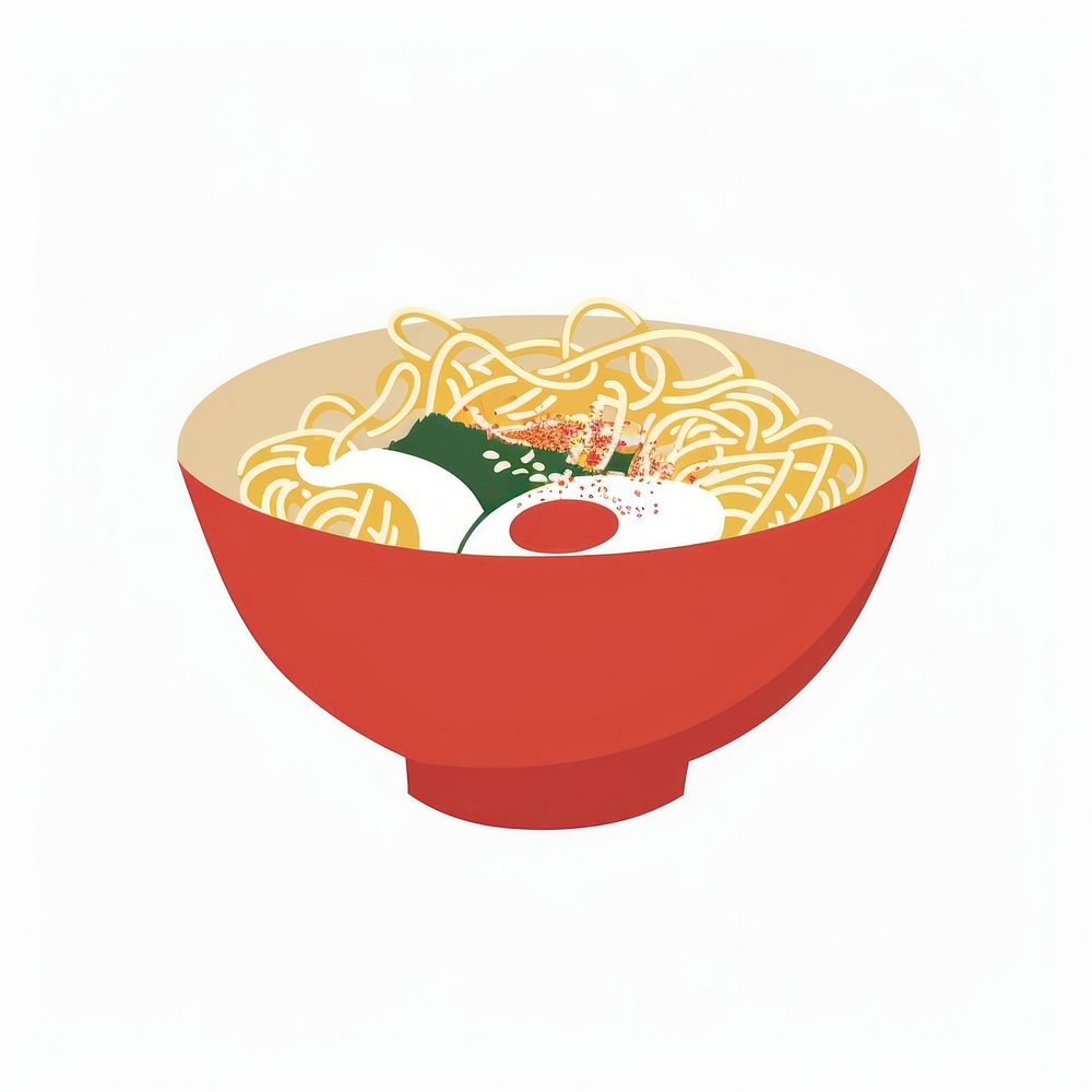 Korean noodles bowl food meal.