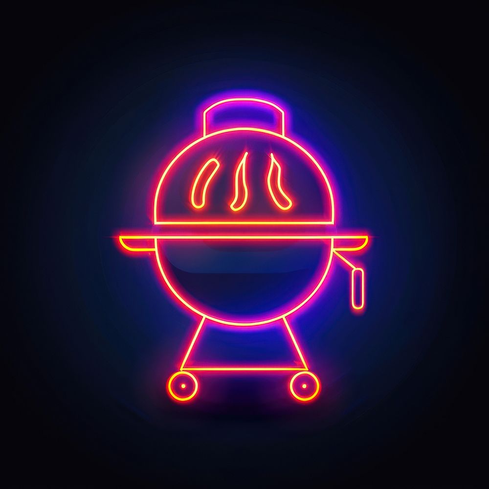 Barbecue icon neon astronomy outdoors.