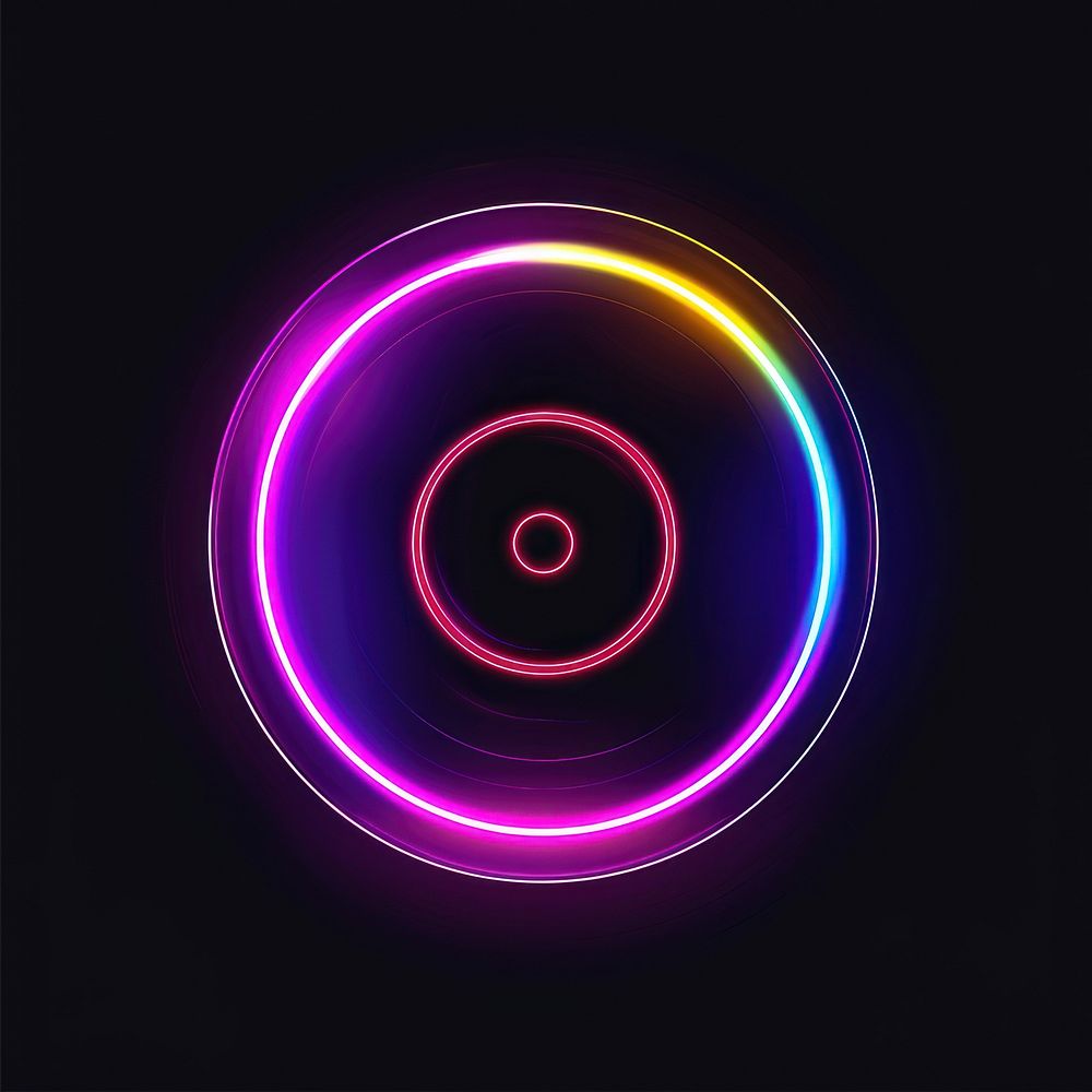 Cd with case icon purple spiral light.