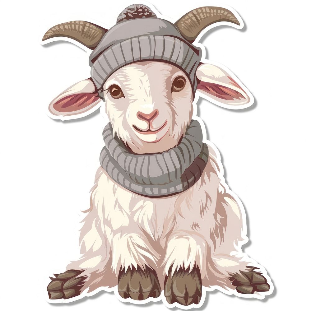 Goat wering fashion clothing livestock person animal.