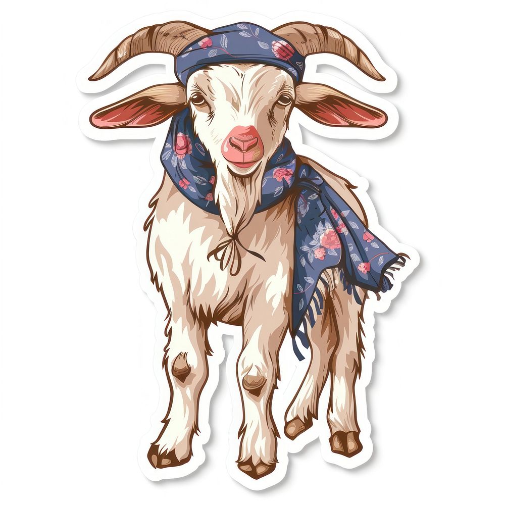 Goat wering fashion clothing livestock animal mammal.