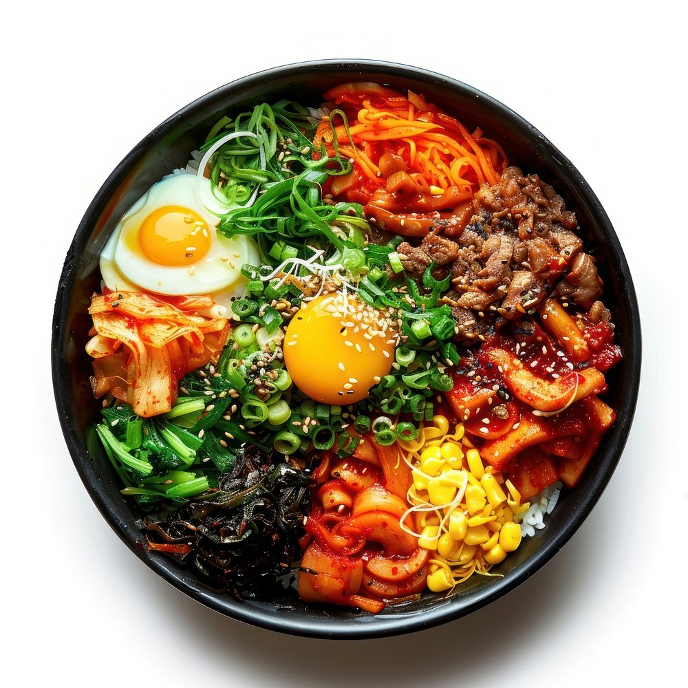 Korean food platter lunch plate.