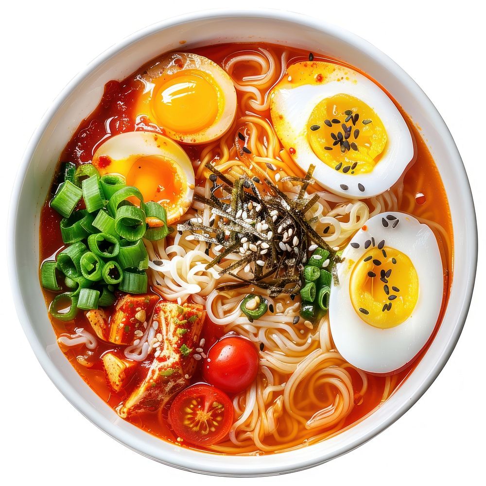 Korean noodles plate dish food.