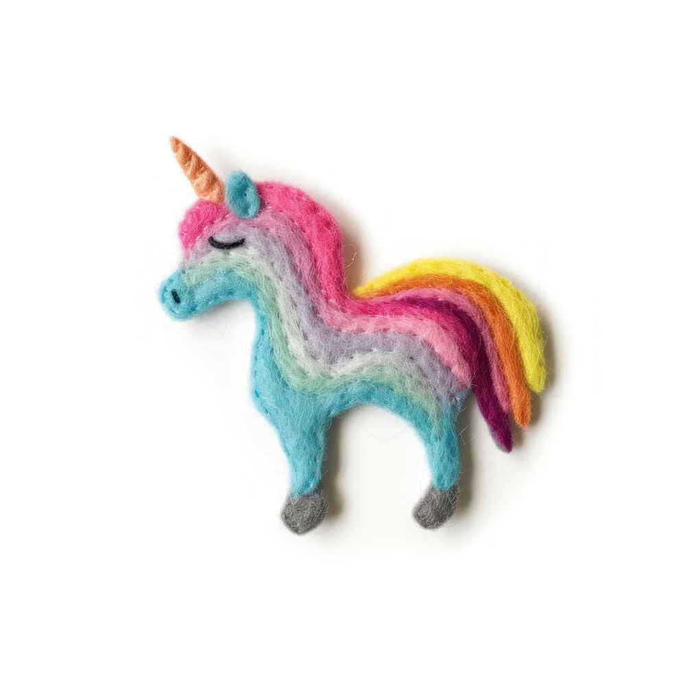 Felt stickers of a single unicorn accessories handicraft accessory.