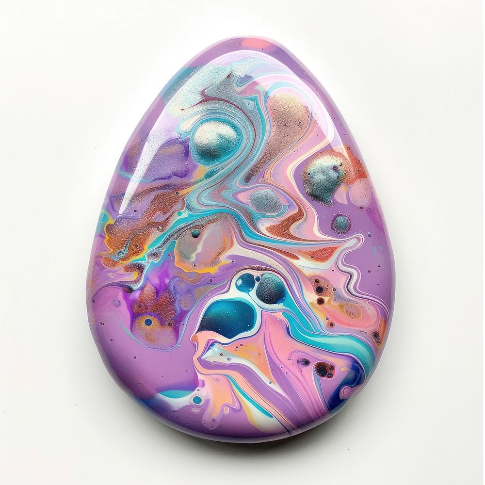 Acrylic pouring easter accessories accessory gemstone.