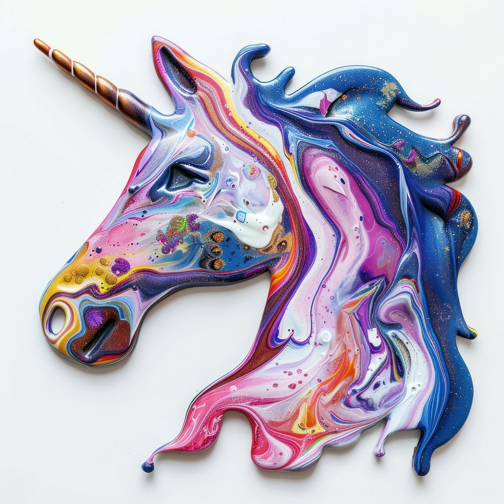 Acrylic pouring unicorn accessories accessory painting.
