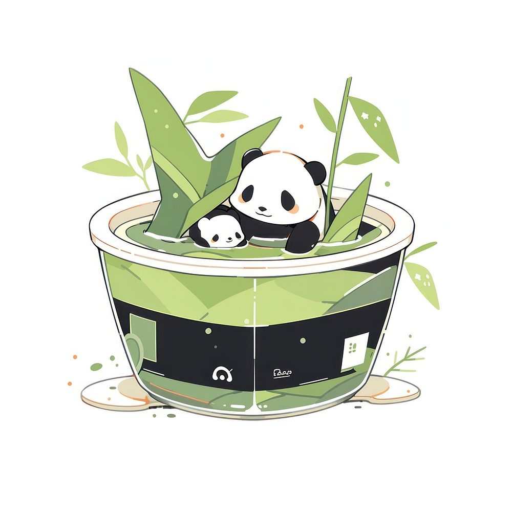 Pandan tea plant bowl leaf.