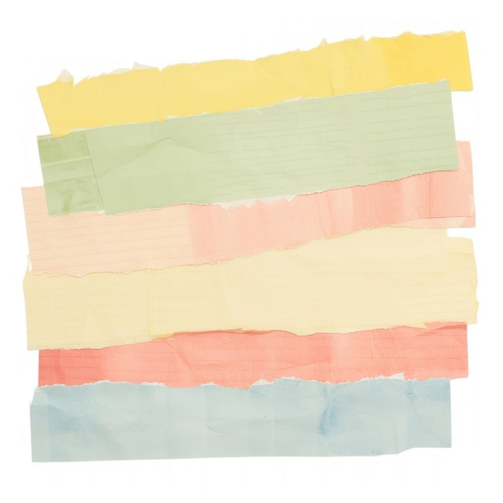 Colorful ripped paper diaper towel.