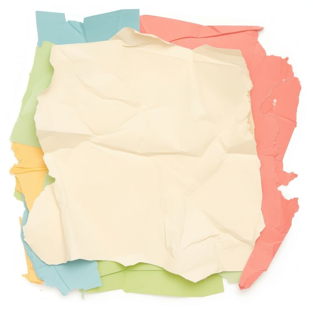 Colorful ripped paper diaper.