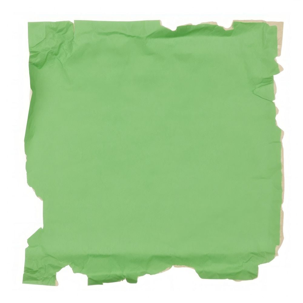 Green color ripped paper diaper tissue towel.