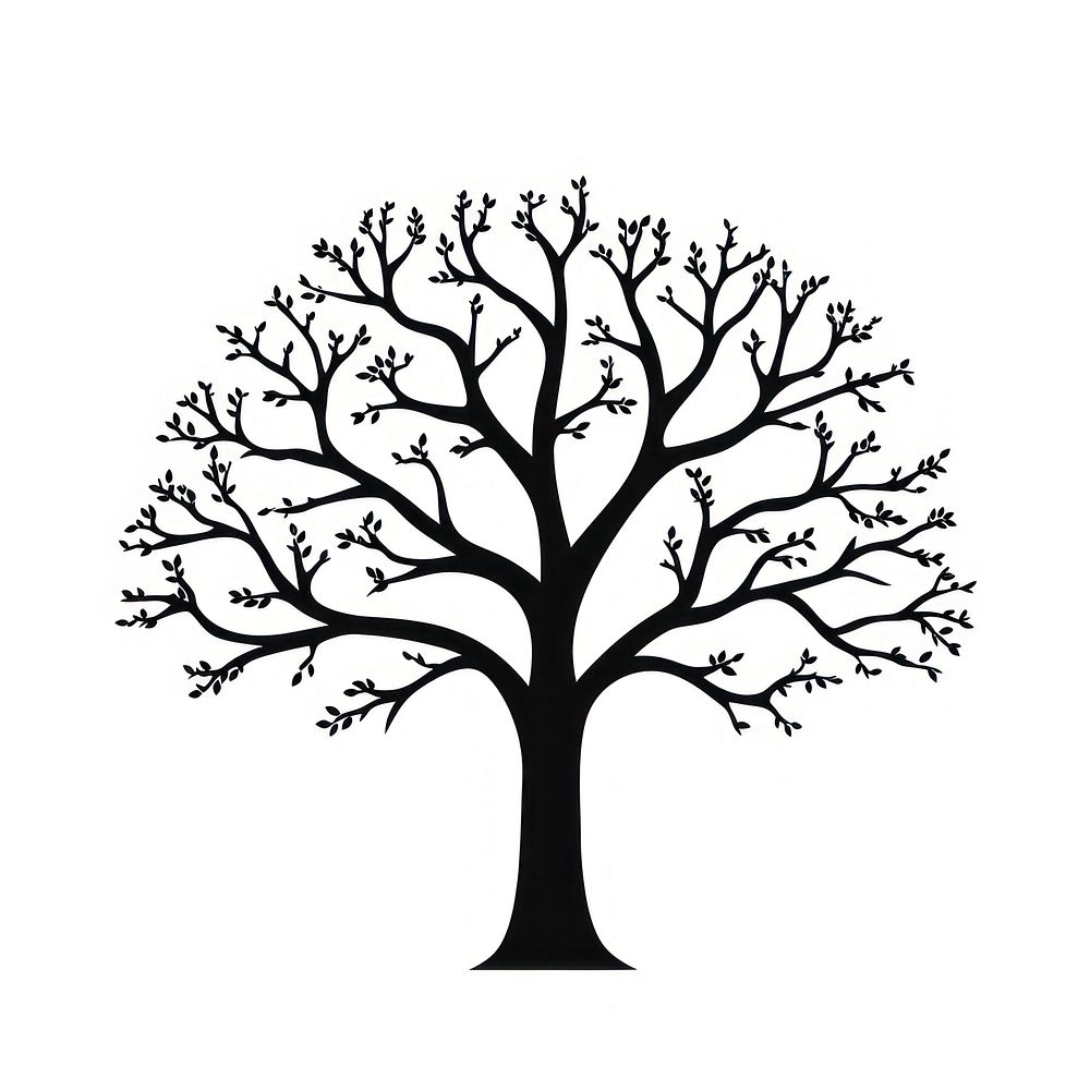 Tree silhouette art illustrated drawing.