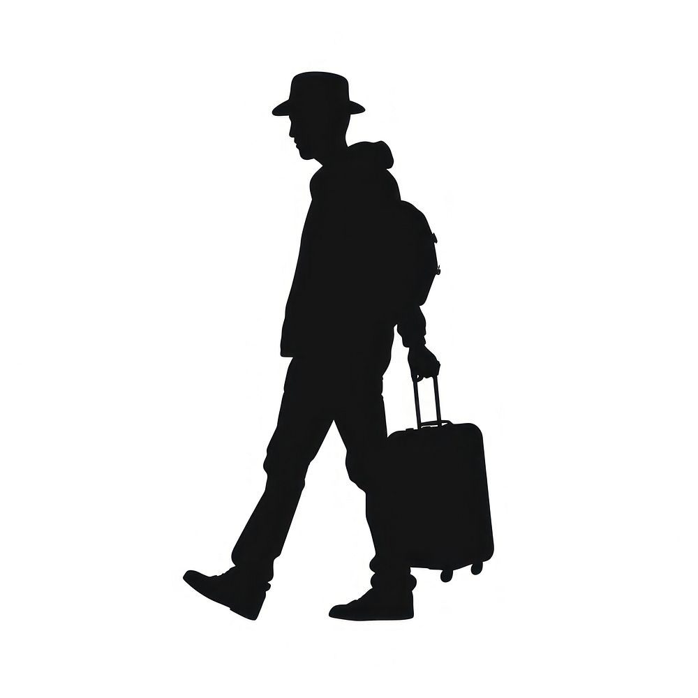 A traveler silhouette accessories accessory clothing.