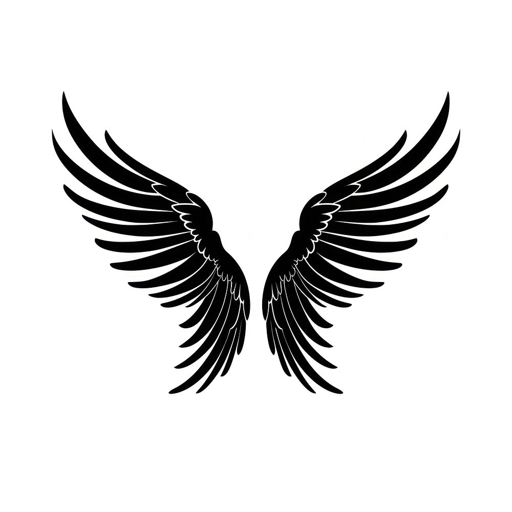 Angel wings silhouette emblem symbol animal.