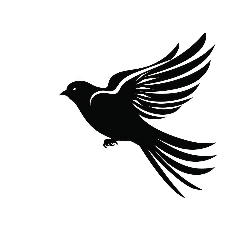 Bird silhouette blackbird agelaius stencil.