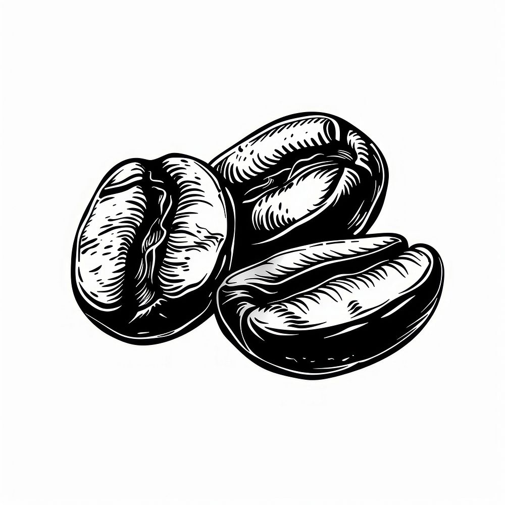 Coffee beans tattoo flat illustration accessories accessory produce.