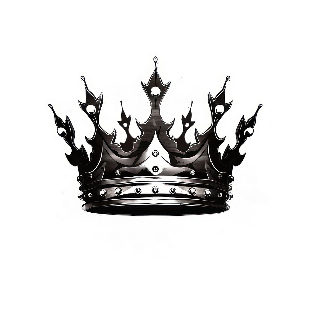 Crown tattoo flat illustration accessories chandelier accessory.