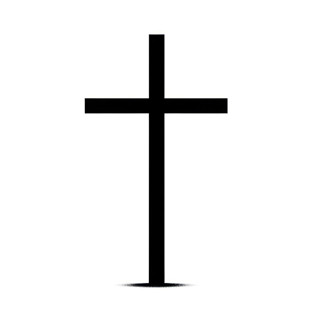 Cross silhouette symbol.