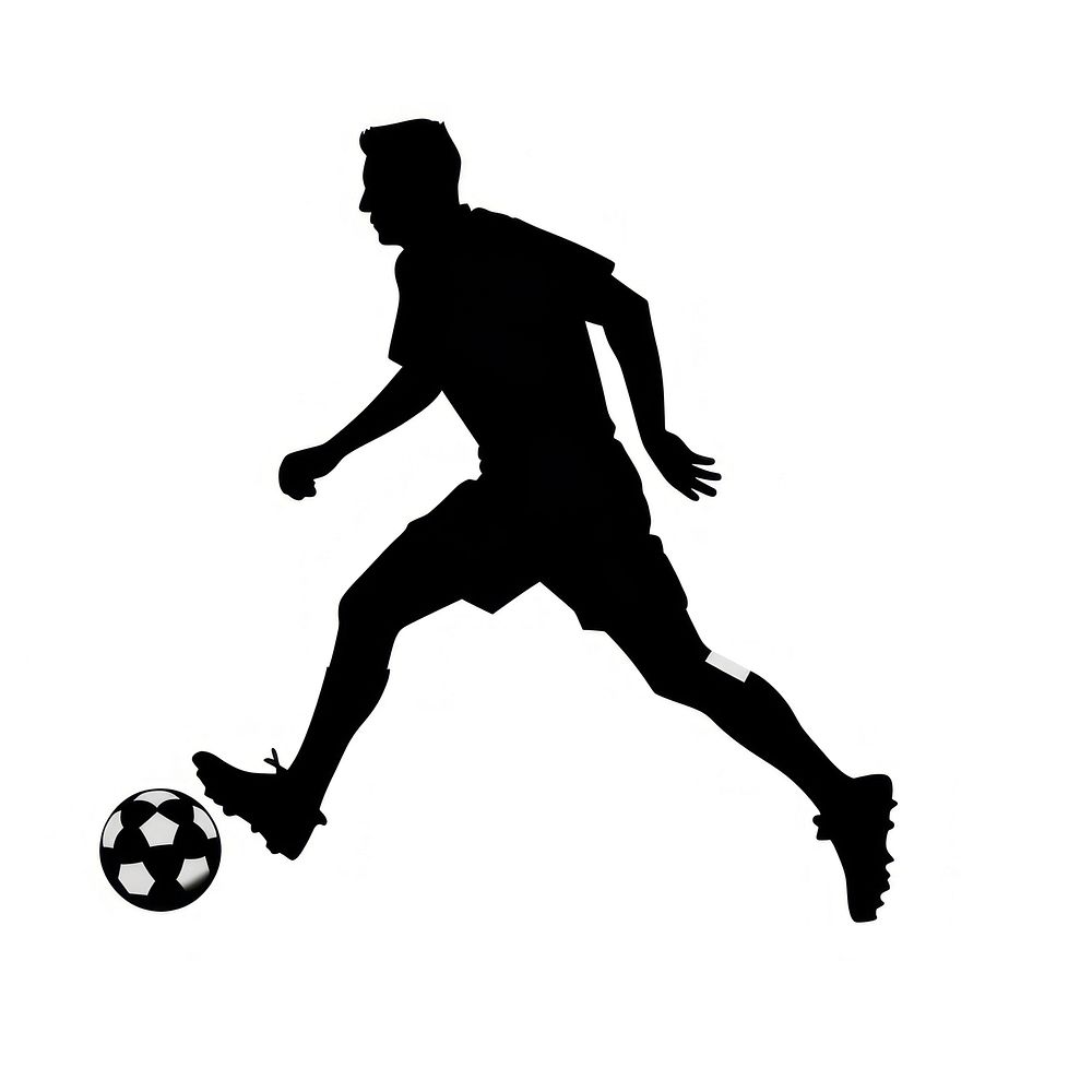 Football silhouette clothing footwear stencil.