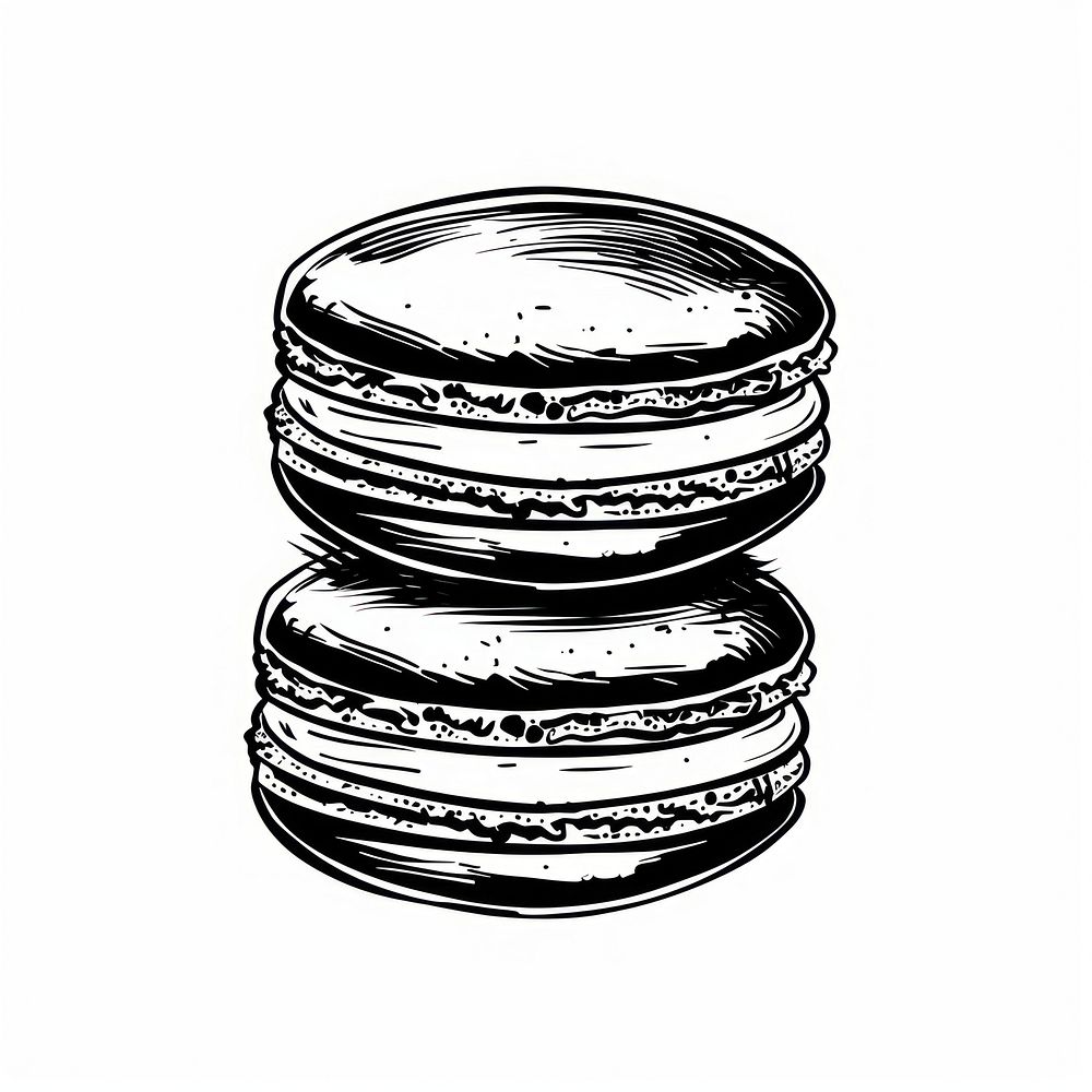 Macaron tattoo flat illustration confectionery accessories accessory.
