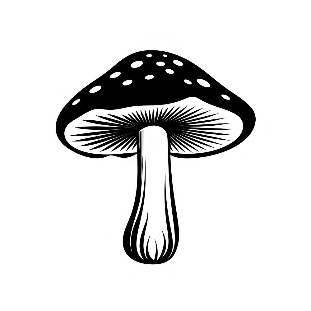 Mushroom silhouette art illustrated appliance.