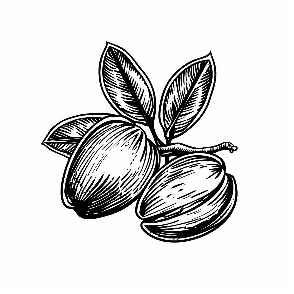 Pistachio tattoo flat illustration illustrated chandelier vegetable.