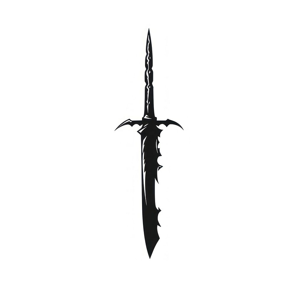 Sword silhouette weaponry dagger blade.