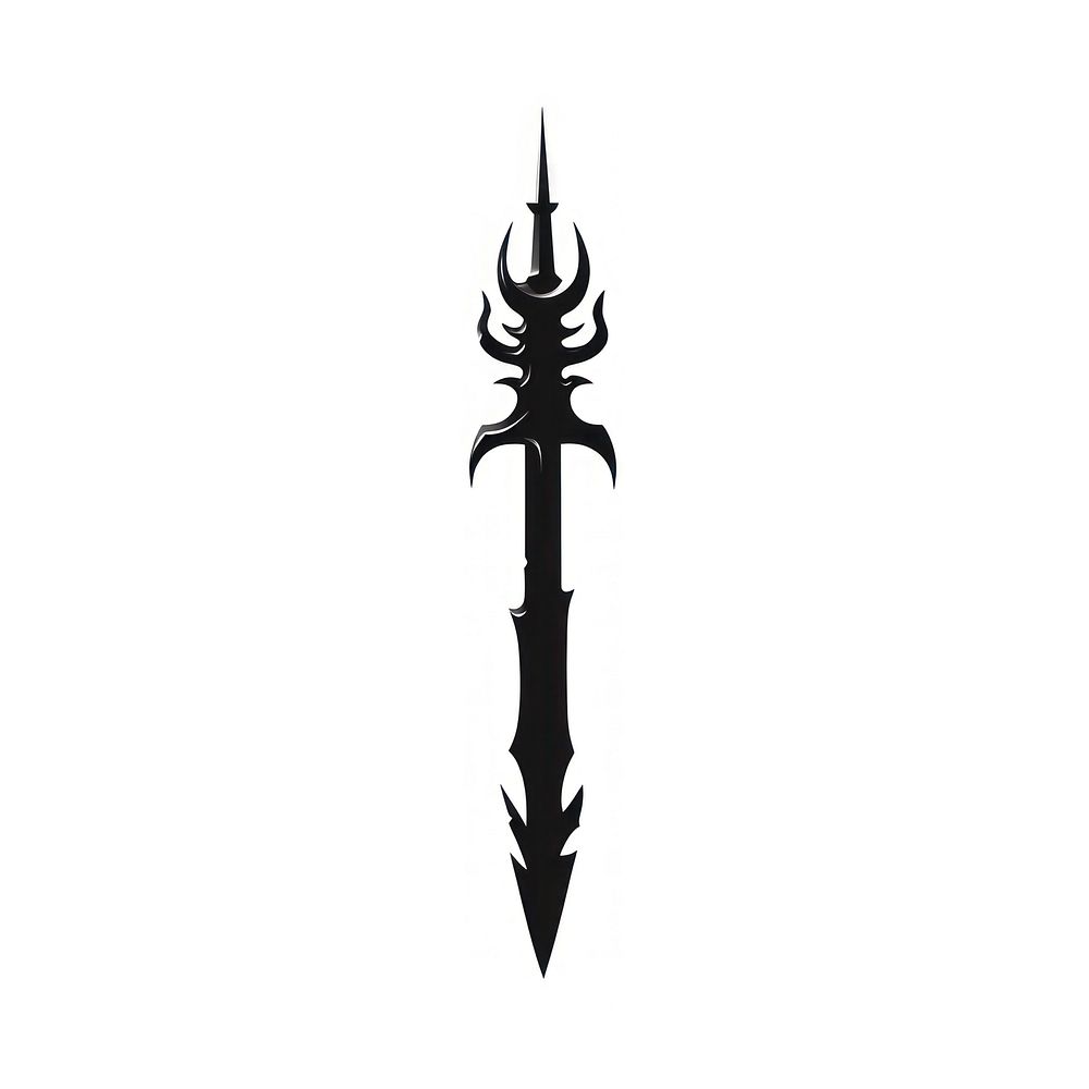Sword silhouette weaponry stencil dagger.