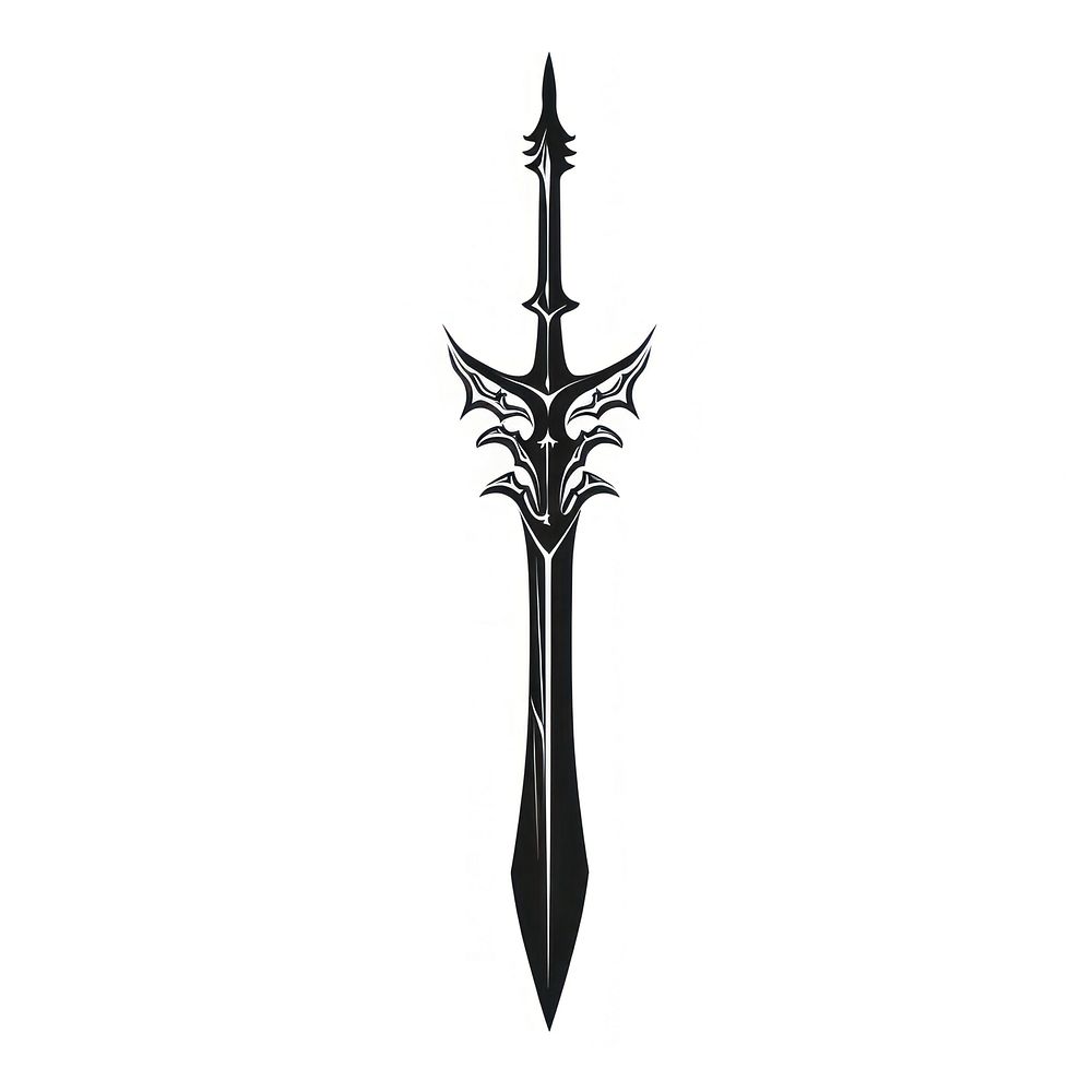 Sword silhouette weaponry dagger blade.
