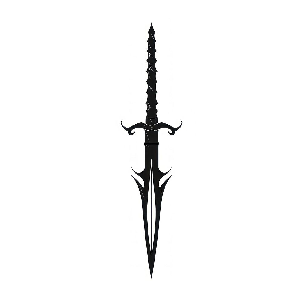 Sword silhouette weaponry dagger blade.