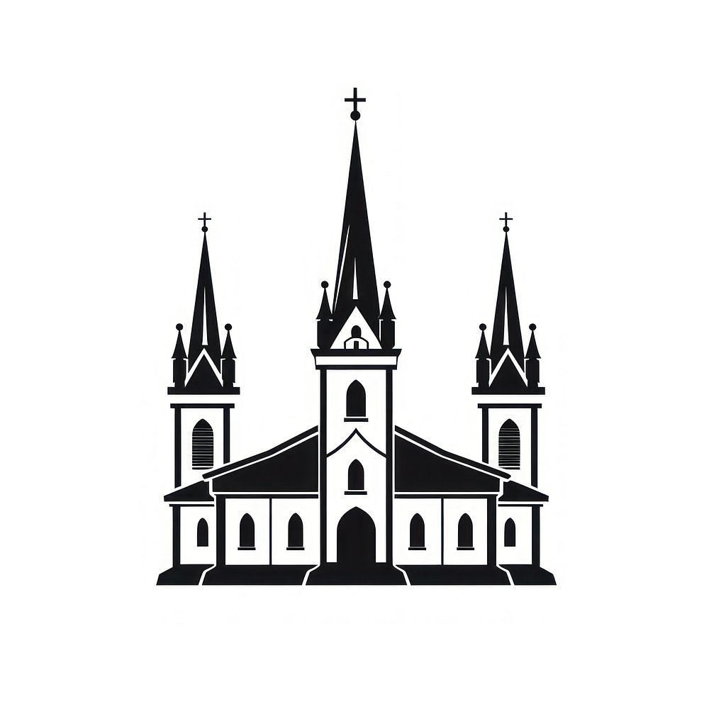 Church silhouette clip art architecture cathedral building.